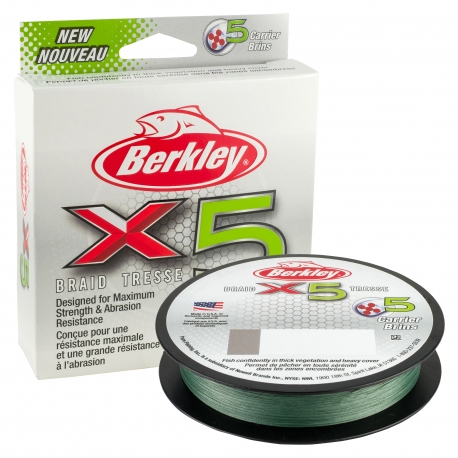 Berkley X5 Braid 0,06MM trenzado 150M GRN