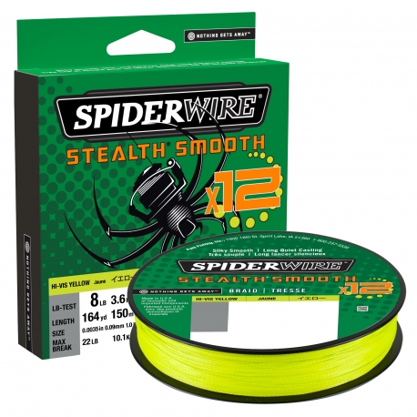 SpiderWire Stealth Smooth 12 Braid 0,05MM trenzado 150M HVYEL