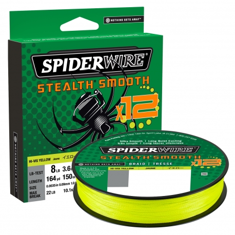 SpiderWire Stealth Smooth 12 Braid 0,19MM trenzado 2000M HVYEL