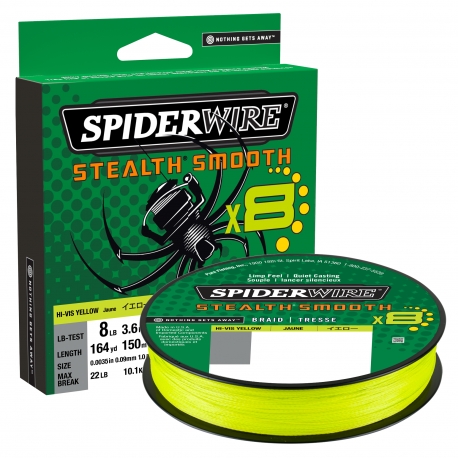 SpiderWire Stealth Smooth 8 Braid 0,23MM trenzado 150M HVYEL