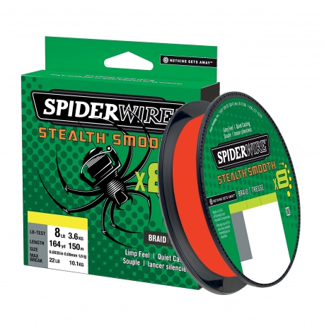 SpiderWire Stealth Smooth 8 Braid 0.14MM 150M RED