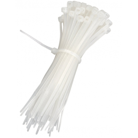 Brida de nylon blanca para cables