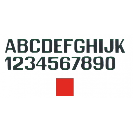 Letras y números rojos mm.100