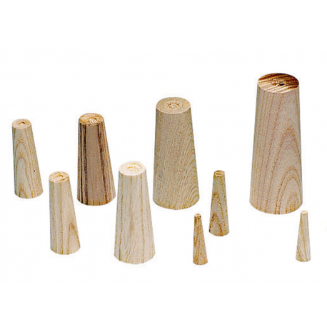 Kit de conos de balas de madera 9 piezas variables 2