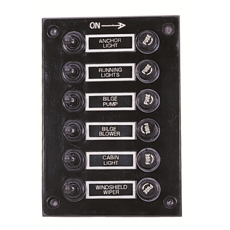Panel ABS de 6 interruptores