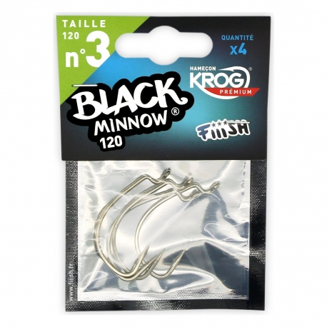 Fiiish Black Minnow No.3 Krog 4 anzuelos Premium de VMC