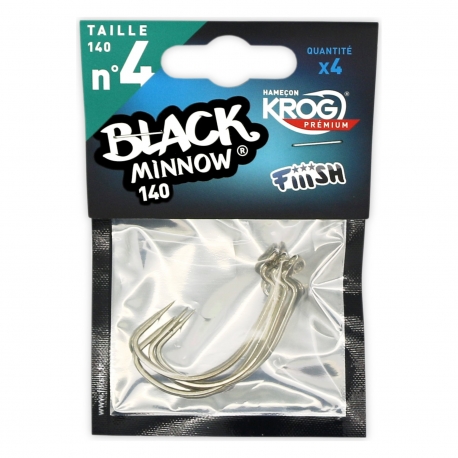 Fiiish Black Minnow No.4 Krog 4 anzuelos Premium de VMC
