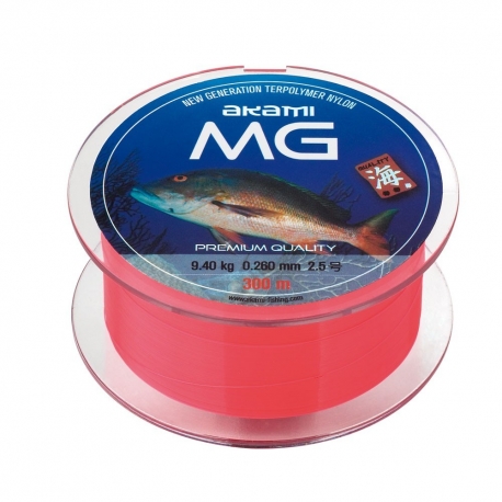 Akami MG Line 0.22MM línea de nylon 300M Rosa