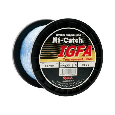Momoi Hi-Catch IGFA 50LBs nylon azul claro 0.74MM por 900M