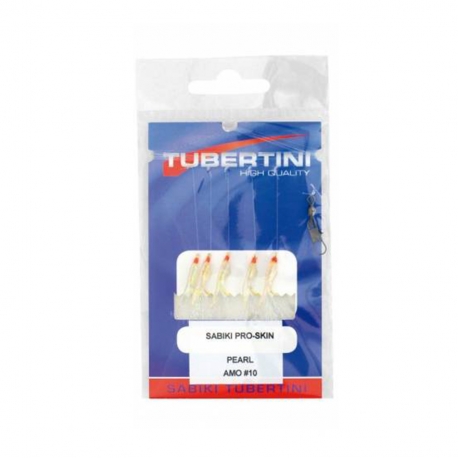 Anzuelo Tubertini Sabiki Pro-Skin Pearl tamaño N.10