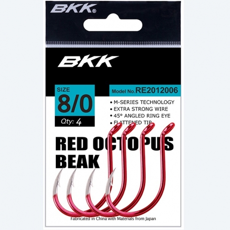 Pico de pulpo rojo BKK nº 6/0 anzuelo rojo