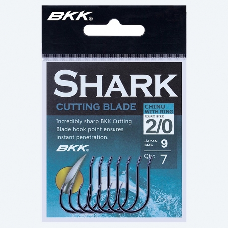 Anzuelo BKK Shark Chinu-R CB nº 3 níquel negro