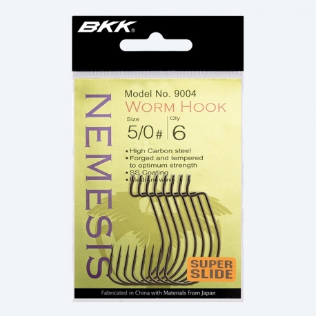 Anzuelo BKK Nemesis Worm Hook N.1/0 offset wide-gap