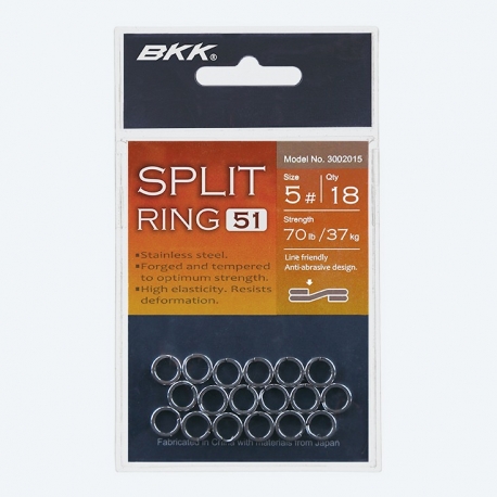 BKK Split Ring-51 Nº 2 de acero inoxidable