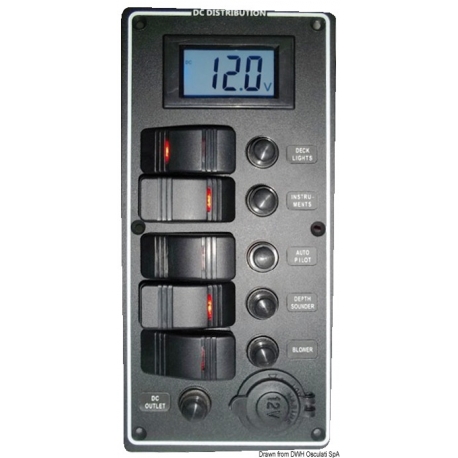 Panel de control de la serie PCAL con voltímetro digital de 9/32 V