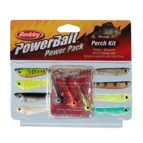 Kit de señuelos Berkley PowerBait Pro Pack Perch Minnow de 8 piezas