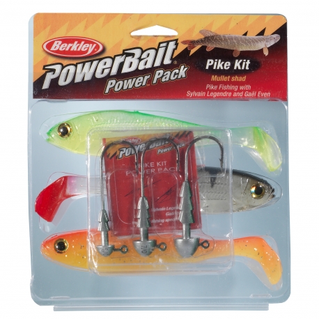 Kit de 3 piezas de artificiales Berkley PowerBait Pro Pack Pike