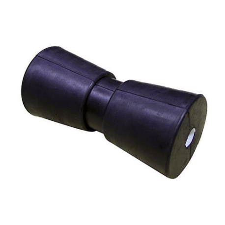 Rodillo lateral único de 300 mm. de color negro con orificio de Ø 17 mm.