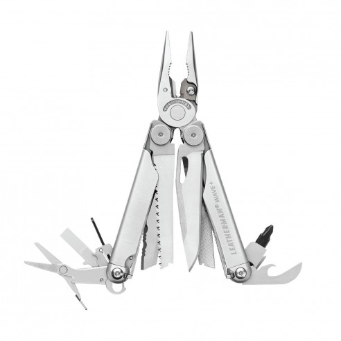 Alicates multiusos Wave Plus de acero inoxidable con 18 funciones - Leatherman