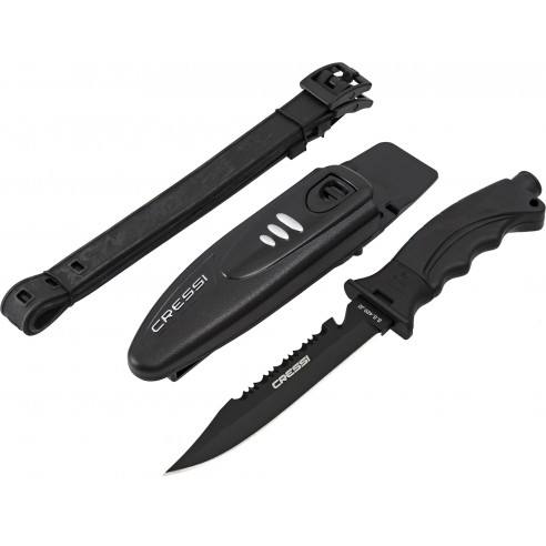 Cuchillo de buceo Borg Black Blade Hoja de 14,5 mm - Cressi