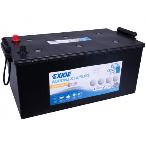 Batteria Exide Equipment GEL 12 V 210 Ah per avviamento e servizi ES2400