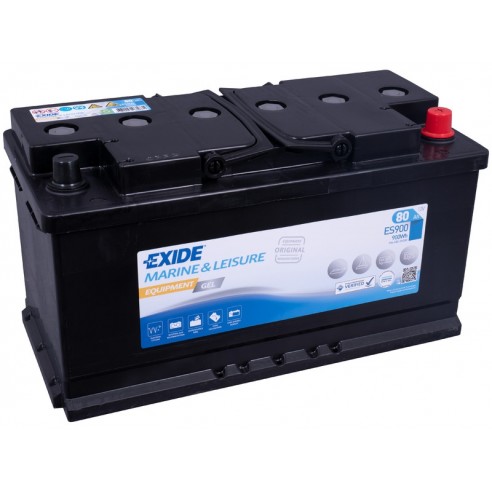 Batteria Exide Equipment GEL 12 V 80 Ah per avviamento e servizi ES900