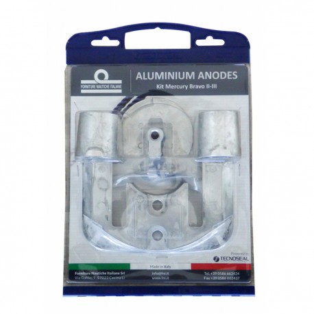 Kit de ánodos de aluminio para motores Mercruiser Bravo II y Bravo III