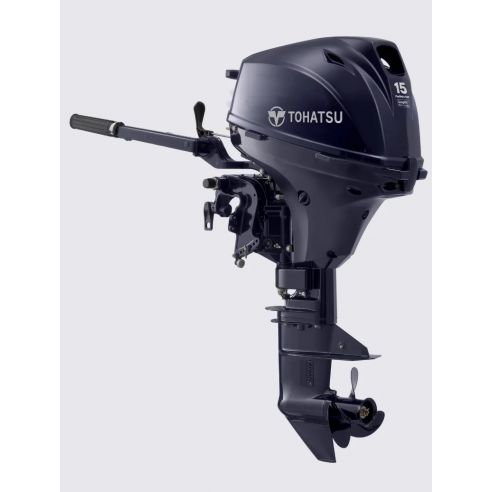 Tohatsu MFS 15 hp motor fuera de borda tanque externo y dirección de timón