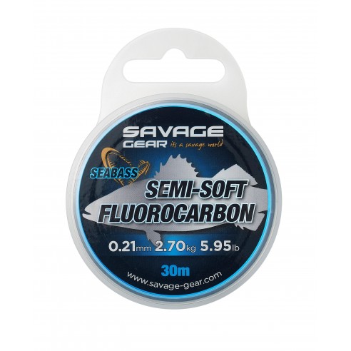 Savage Gear Semi Soft FC Seabass 0.39MM 100% Fluorocarbon da Spigola 30M